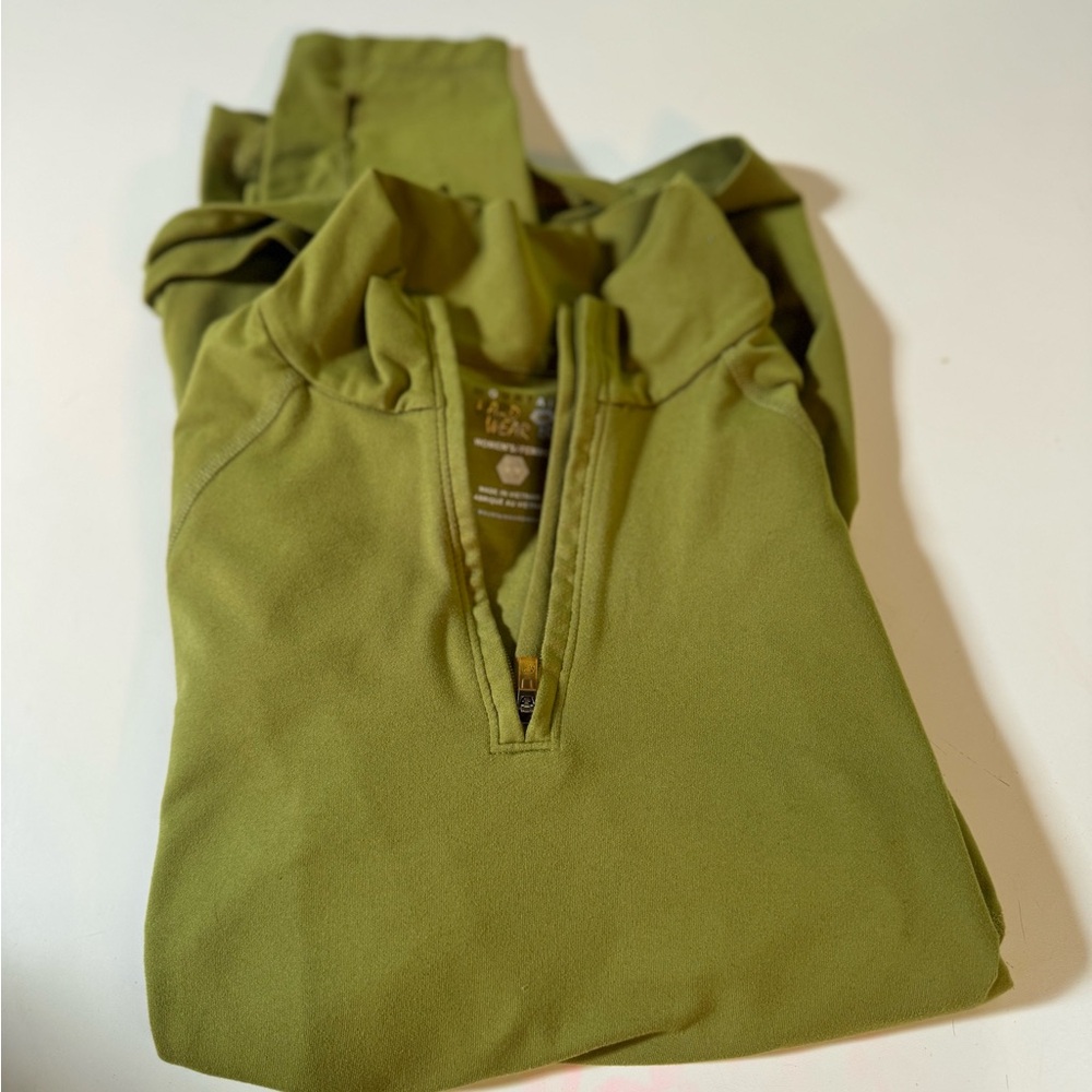 Mountain Hardwear Olive Green Half-Zip Hoodie